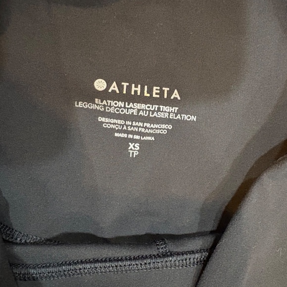 Athleta Elation Lasercut Tight Black Leggings-Size XS/TP - Picture 7 of 7
